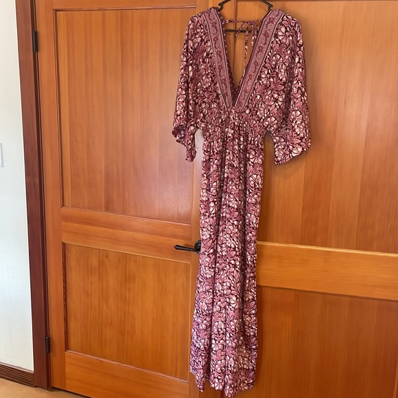 White Waves Kimono Wide Leg Jumpsuit - Picture 8 of 8